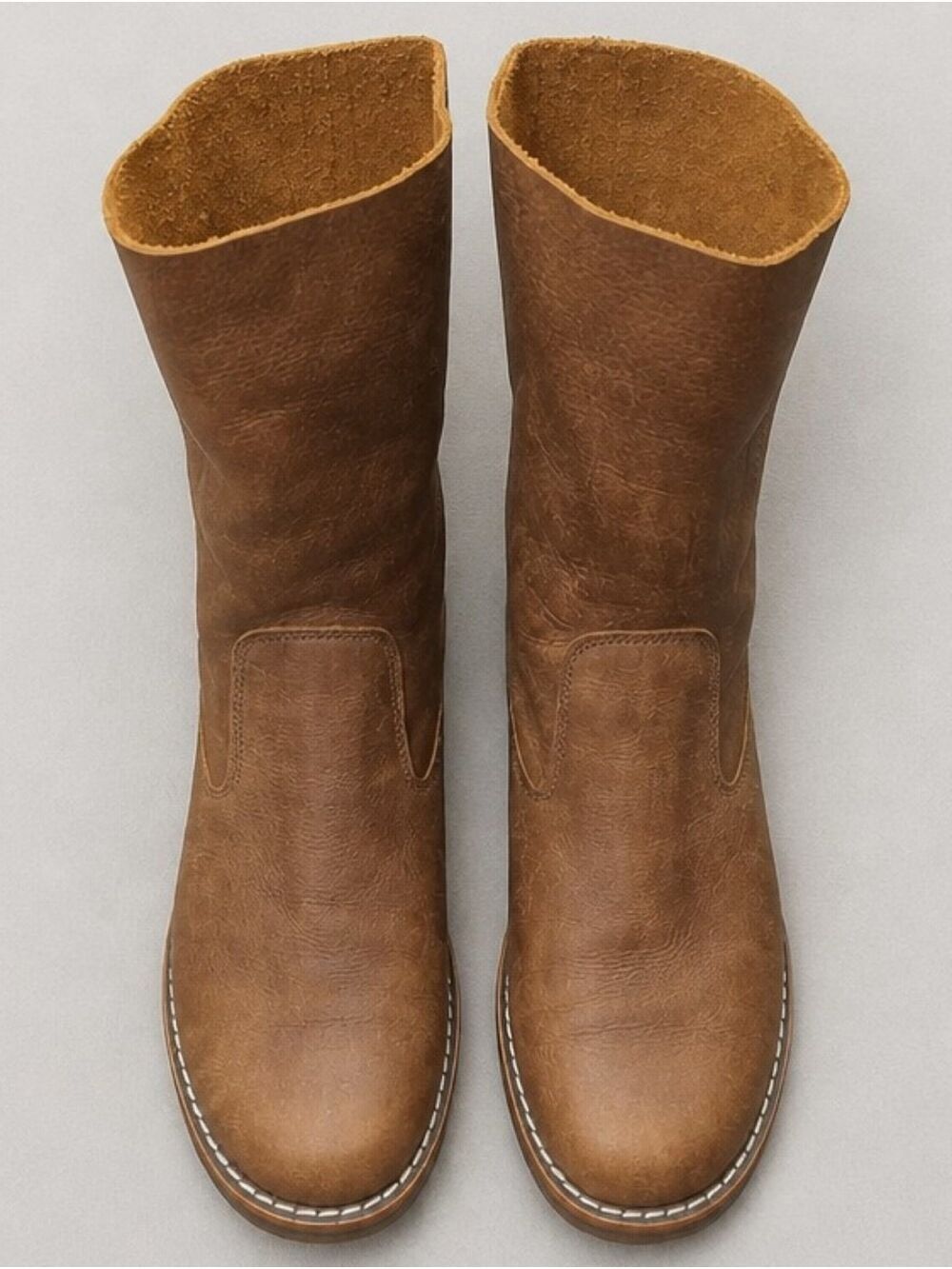 Roots Tribe Brown Leather Mid-Calf Boots